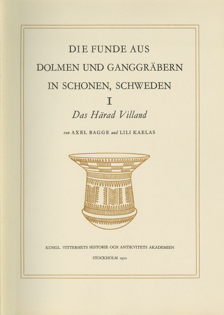 Die Funde aus Dolmen und Ganggräbern in Schonen, Schweden, 1