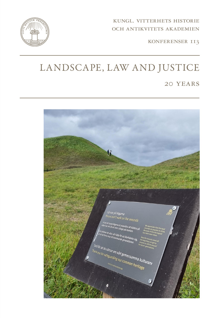 Omslag för Landscape, law and justice : 20 years